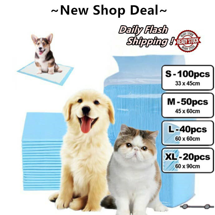 Dog Cat Pet Training Diaper Pad Wee Wee Pad Urine Absorb Toilet Ultra Absorbent/Leak Proof [S/M/L/XL] 狗猫宠物超吸收训练尿布垫 防渗漏