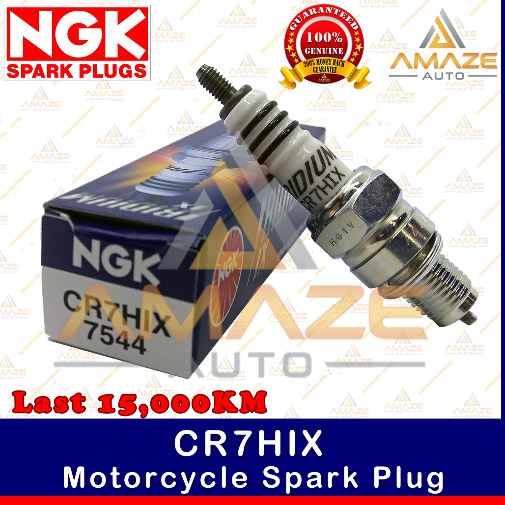 NGK Iridium IX Spark Plug CR7HIX - Last 15,000KM (Honda EX5,Wave,C70,Yamaha EGO S115, Nouvo AT115, Lagenda,Modenas Kriss,Suzuki Shogun,Smash)