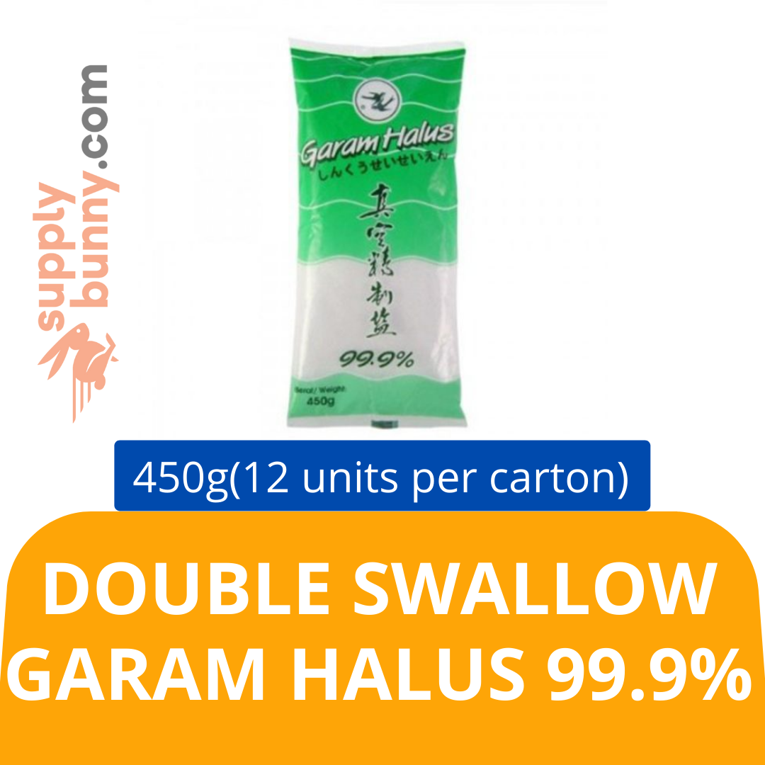 Double Swallow Garam Halus 99.9% (450g X 12 packs) (sold per carton) 真空精制盐 PJ Grocer Garam Halus
