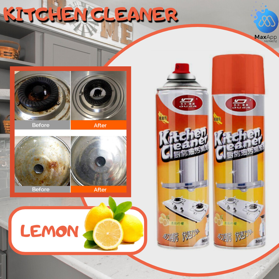 500ML Multi-Purpose Foam Kitchen Cleaner Spray Grease Stain Remover Quick Fast Clean Non Toxic Buih Pembersih Dapur