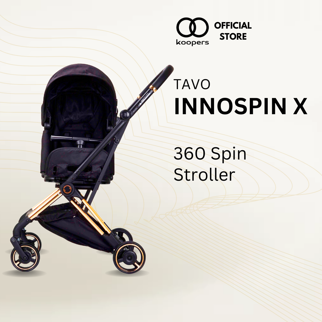 (Koopers Official Store) Tavo Innospin X Stroller | EN1888 Approved Keperluan Perjalanan Bayi dan Kerusi Tolak Bayi