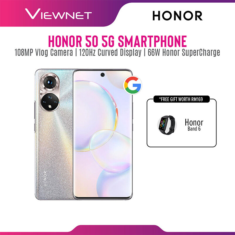 [New] HONOR 50 5G Smartphone with 6GB+128GB / 8GB+256GB