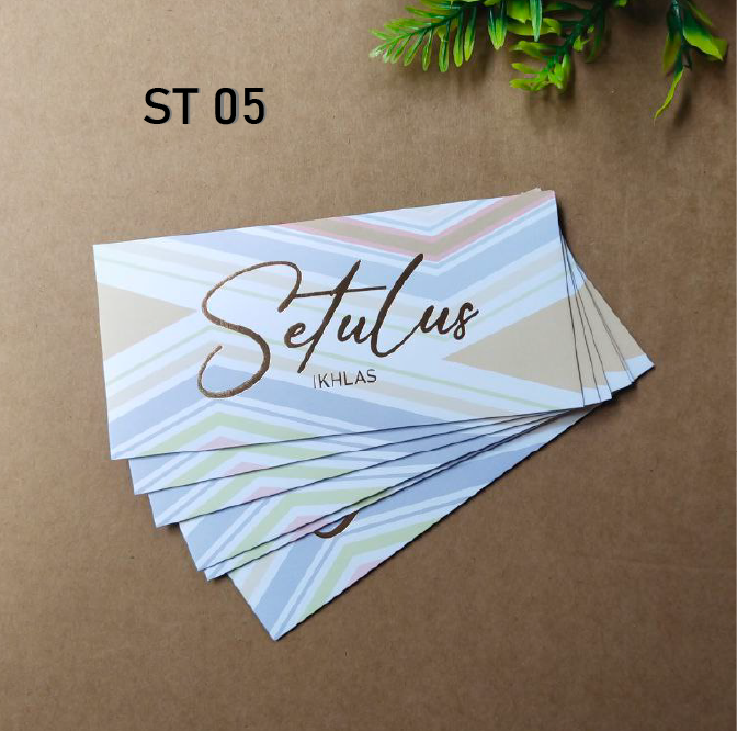 Sampul Raya EXCLUSIVE | Setulus Ikhlas Gold Effect Wording | 1 PACKET 6 PCS ENVELOPE