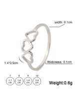 SKYRIM Womens Titanium Stainless Steel Gold Ring Heart Design Ring Jewelry Rings cincin titanium wanita