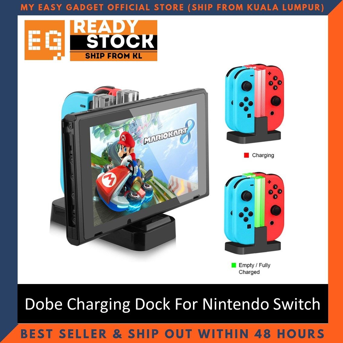 Nintendo Switch OLED Charger For Joy Con & Pro Controller Charging Dock DOBE TNS 879 [CHARGE 4 JOY CON]