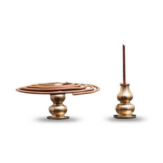 纯铜小葫芦 羅漢堂 纯铜 香架 盘香用 耐用 经济 Coil Incense Holder Luo Han Tang Pure Copper Suitable For Coil and Incense Sticks Economic