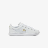 Lacoste Womens Carnaby Set Leather Court Sneakers / Shoes - Performance ( White & Gold ) - 48SFA0012