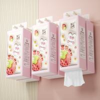 [6 Packs]LamPure Cute Strawberry Thickened Hanging Napkins Air-cushion  Face Tissue 250 Pull 1000 Sheets 145mmx170mm