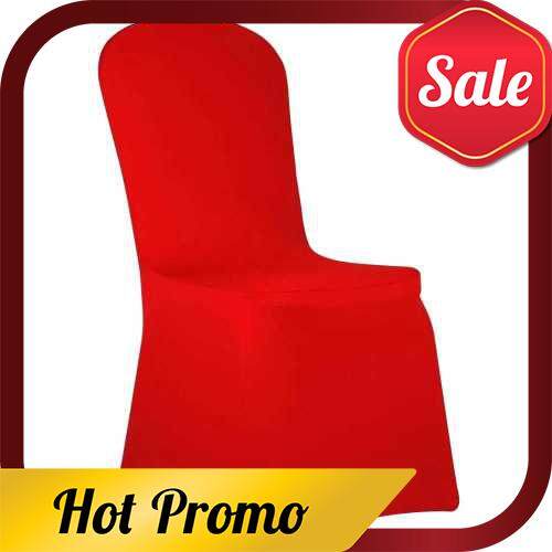 Stretch Chair Cover Removable Elastic Chair Protector for Wedding Party Ceremony Banquet (Red)