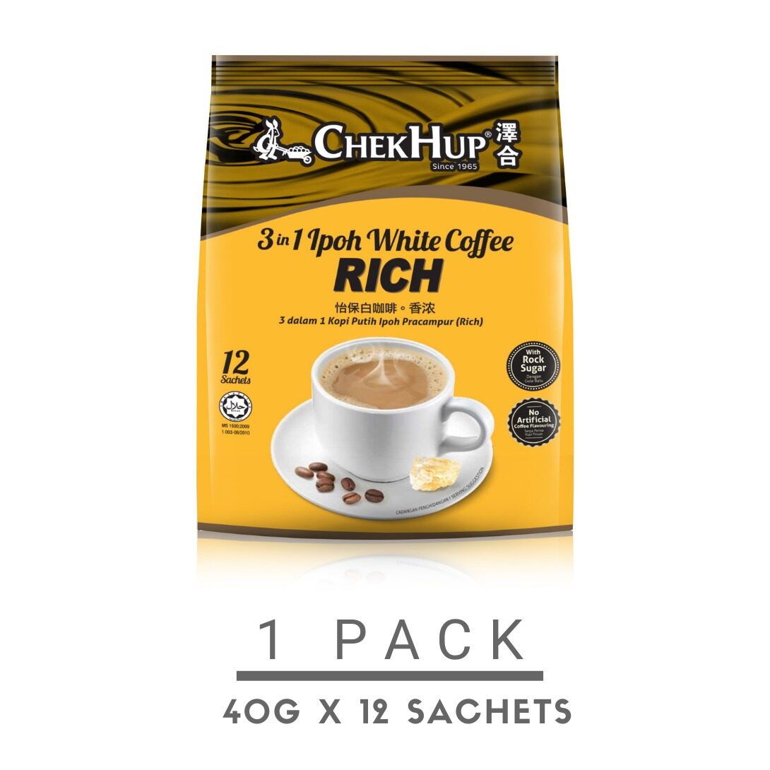 Chek Hup 3 in 1 Ipoh White Coffee Rich 40g x 12s