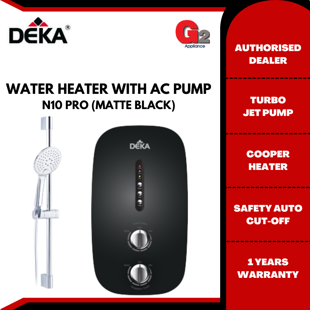 DEKA WATER HEATER WITH AC PUMP PRO N10-Deka Warranty Malaysia