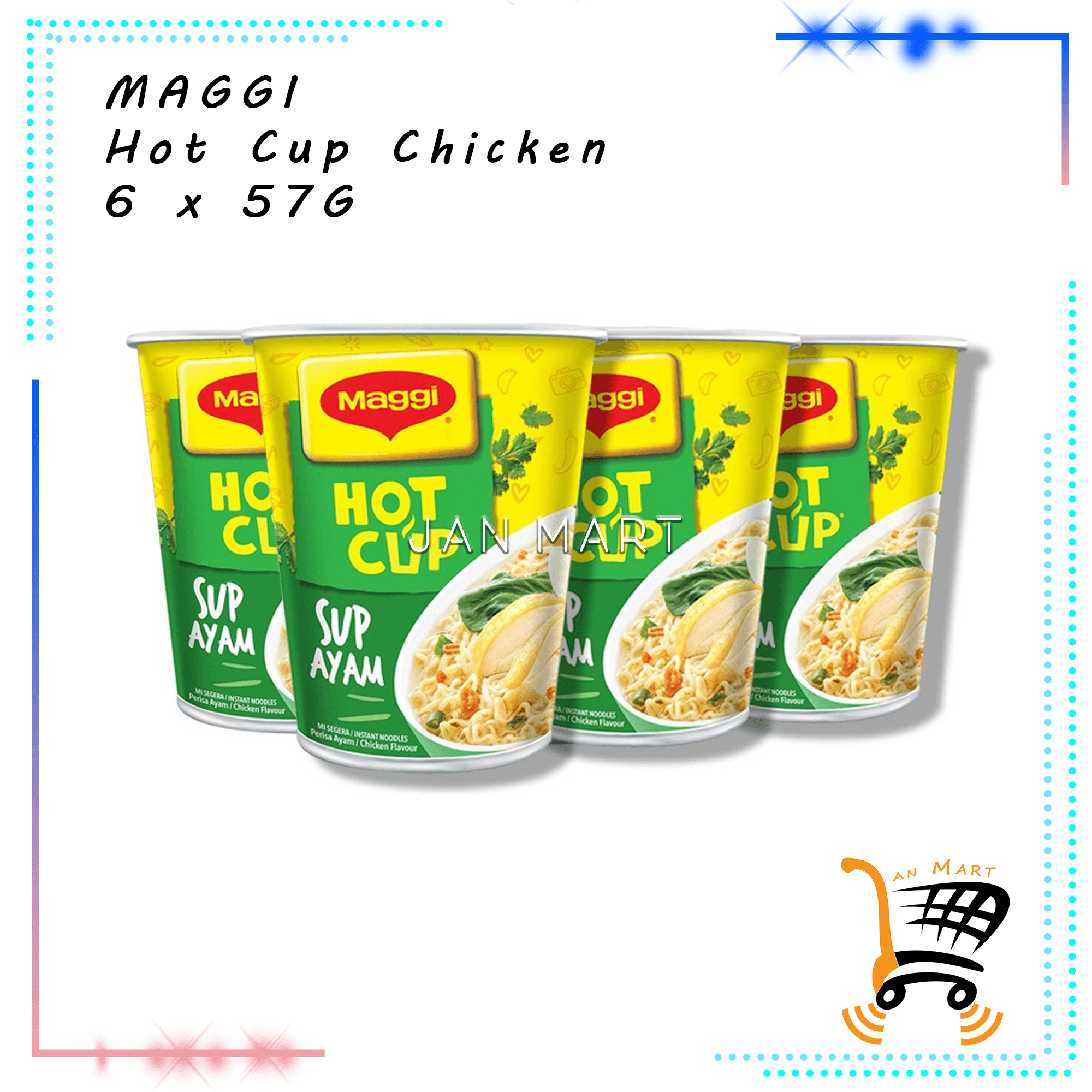 MAGGI Hot Cup Curry Chicken 6 x 59G / 57G