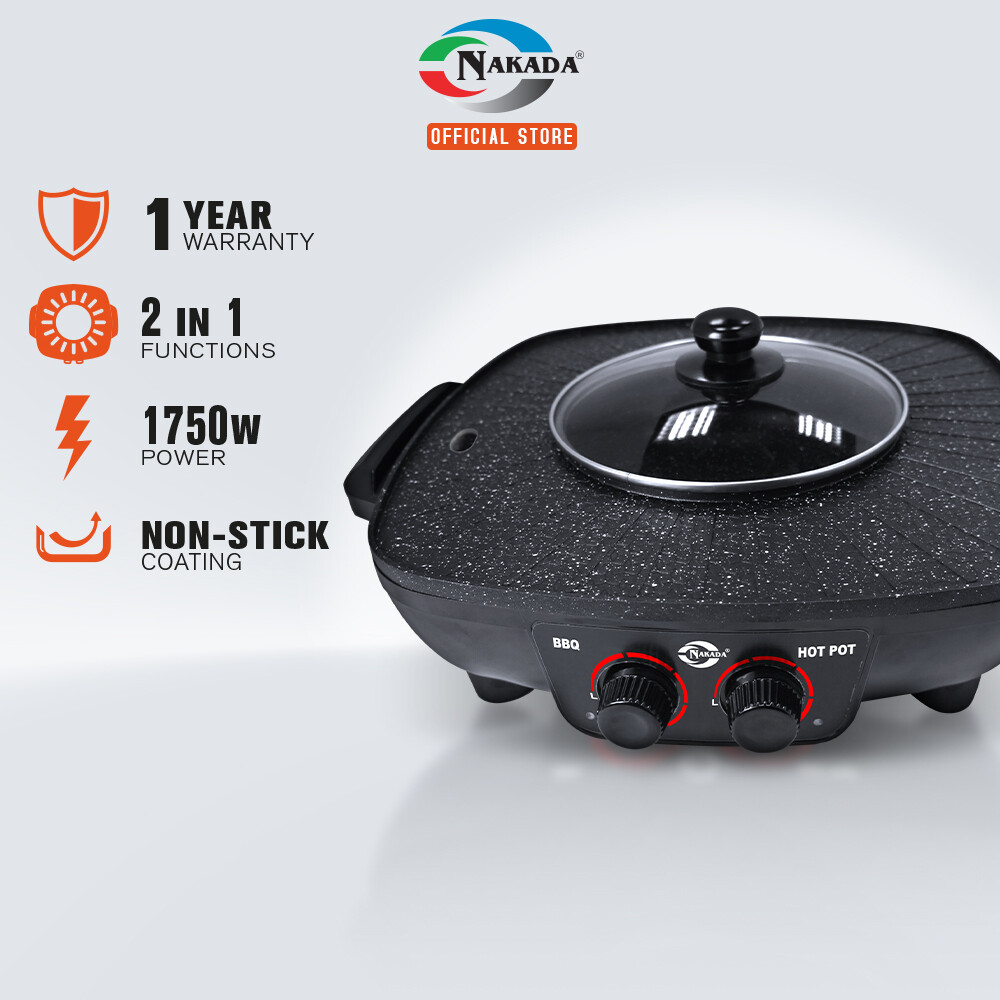 Nakada Electric BBQ Grill Steamboat Pot FG046 Lazada