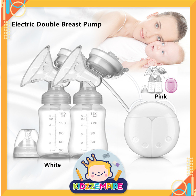 Kidzzempire Pam Susu Elektrik Bayi Automatik Electric Baby Breast Pump Dual Automatic Double Breast Pump Breast Feeding USB Rechargeable BAB057