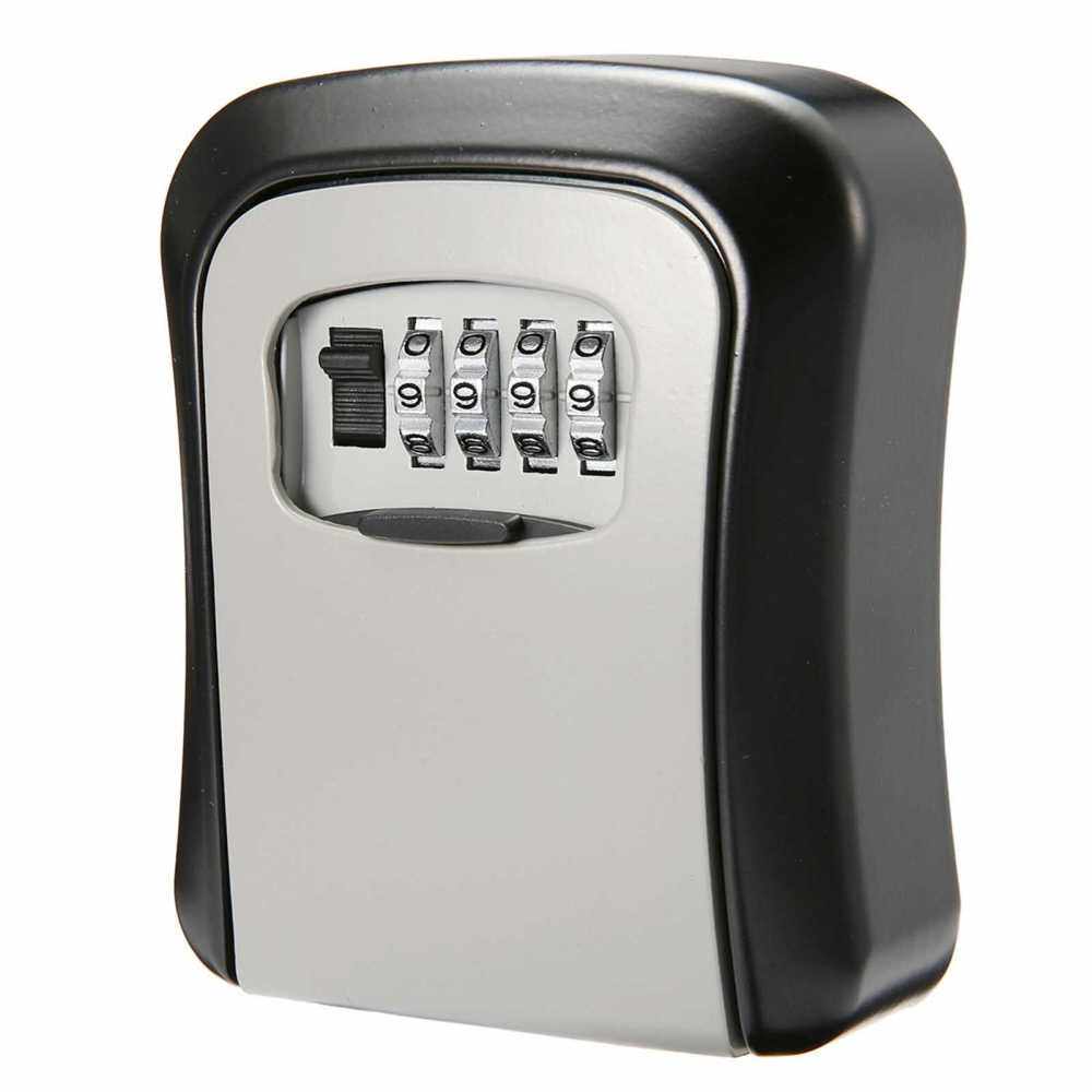 Aluminum Alloy Wall Mount Key Box 4-Digit Combination Password House ...