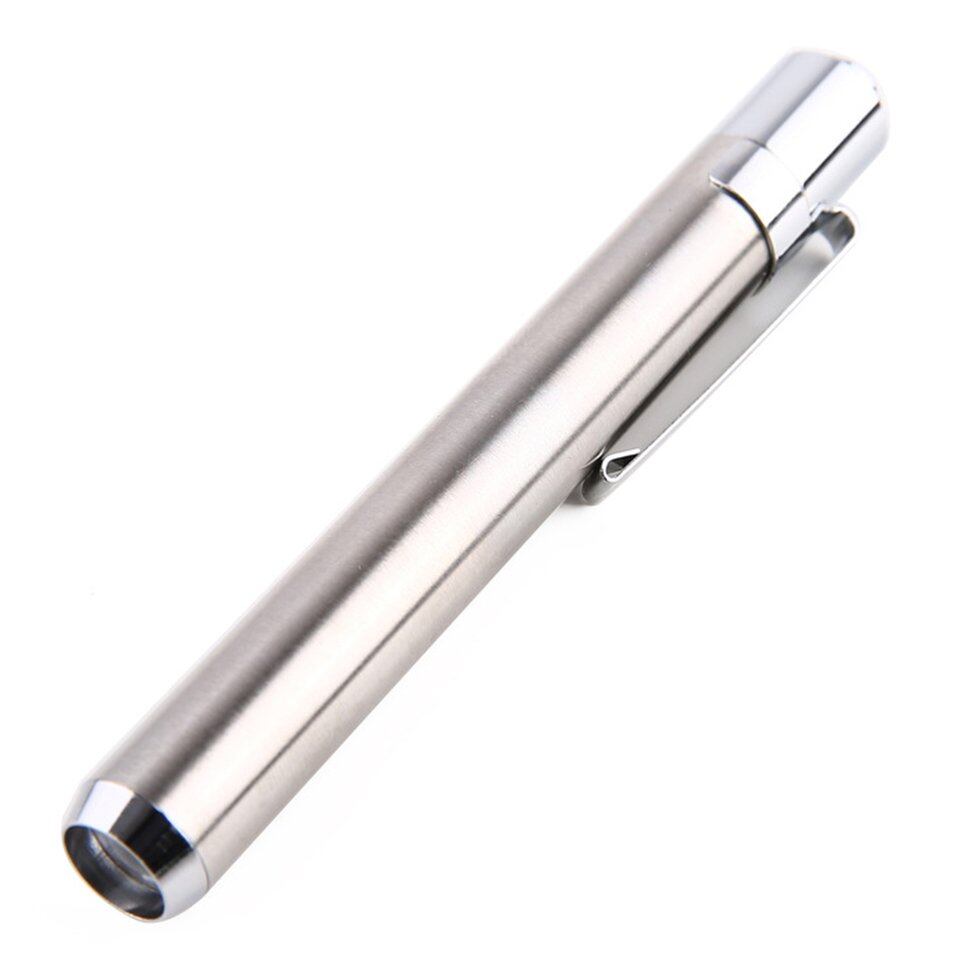Goft đèn pin led mini cầm tay bằng thép không gỉ, bút đèn pin uv chạy bằng pin bút dò tiền tệ 365nm