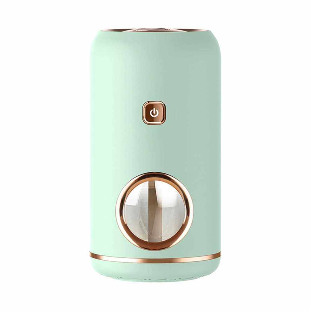 Portable Mini Humidifier USB Desk Air Humidifier 45ML Aroma Essential Oil Diffuser for Home Car USB Fogger Mist Maker (Green)