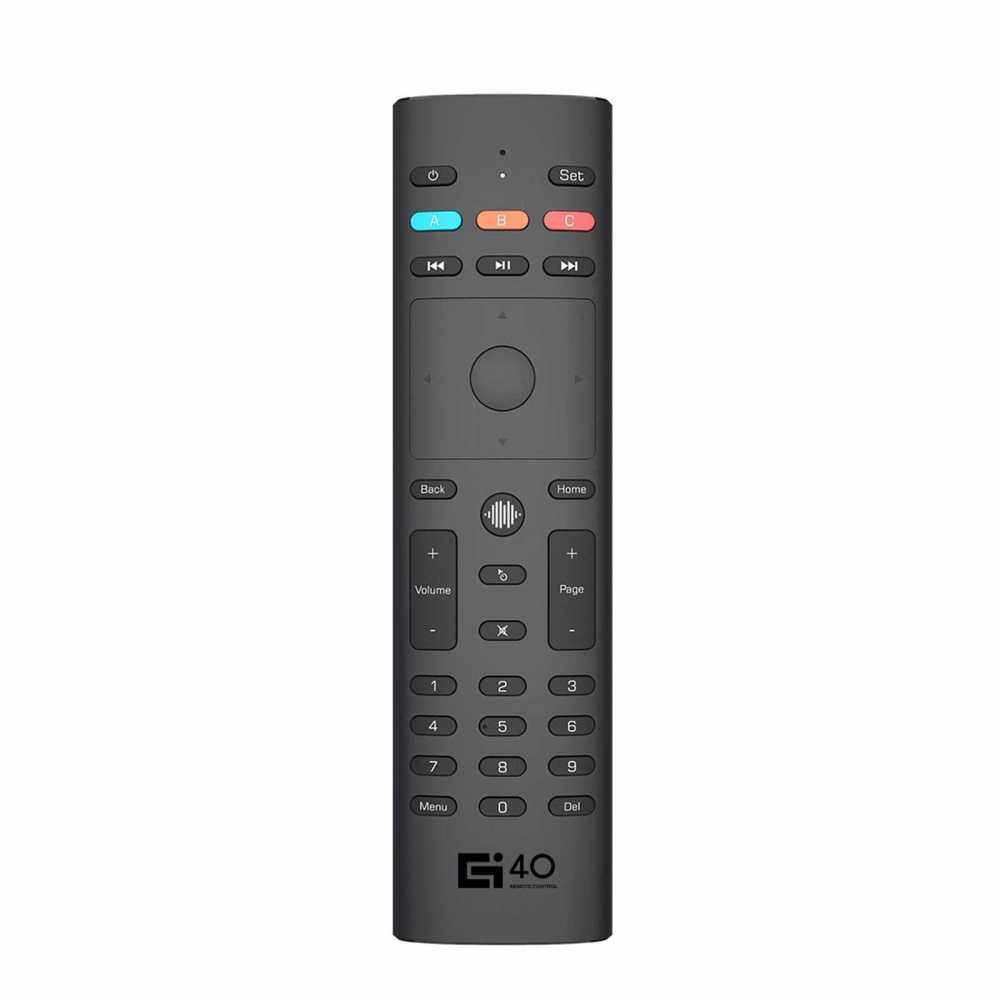 G40S Smart Voice Air Mouse 6-Axis Gyroscope Handheld Remote Control IR Learning Voice Control 3 Infrared Modes for Smart TV Android TV BOX PC (Standard)
