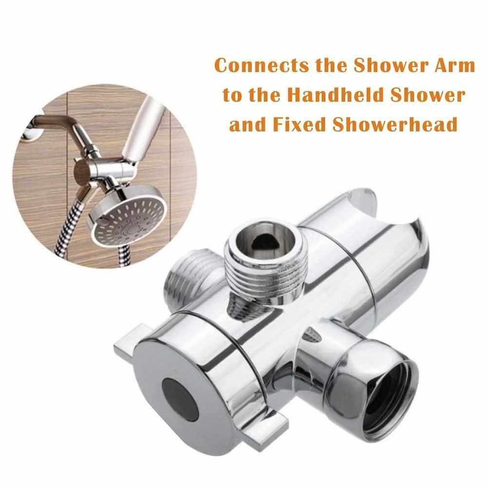 People's Choice 3-Way Shower Head Diverter Mount Combo Shower Arm ...