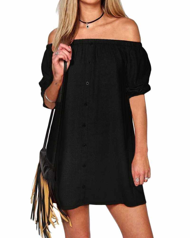 Casual black off hot sale the shoulder dress