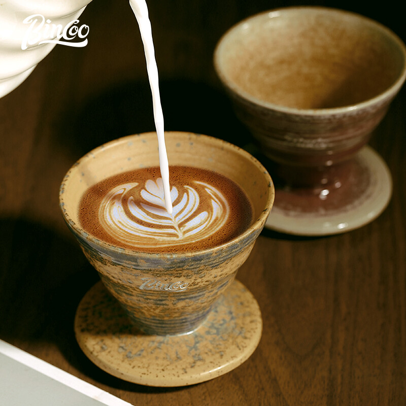Bincoo cốc cà phê sứ hoài cổ Ý Latte cốc nước làm bằng tay đồ đá cũ ly phong cách sáng tạo cốc nước 150ml
