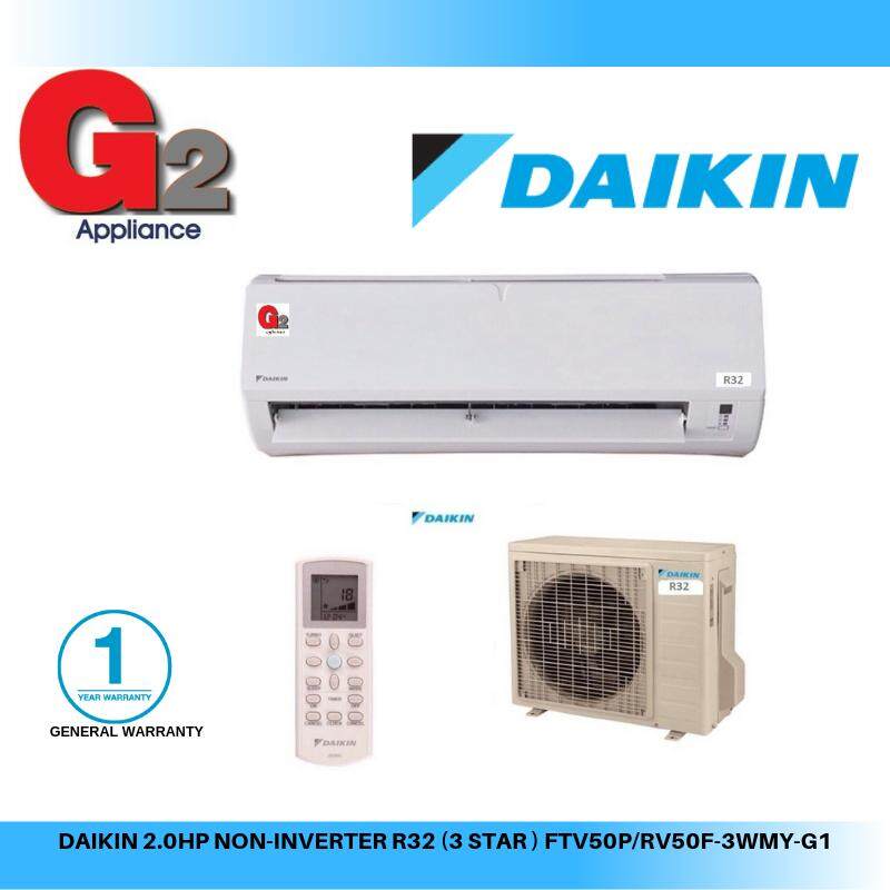 DAIKIN (Authorised Dealer) (NO WIFI)2.0HP NON-INVERTER R32 FTV50P/RV50F-3WMY-G1-DAIKIN WARRANTY MALAYSIA