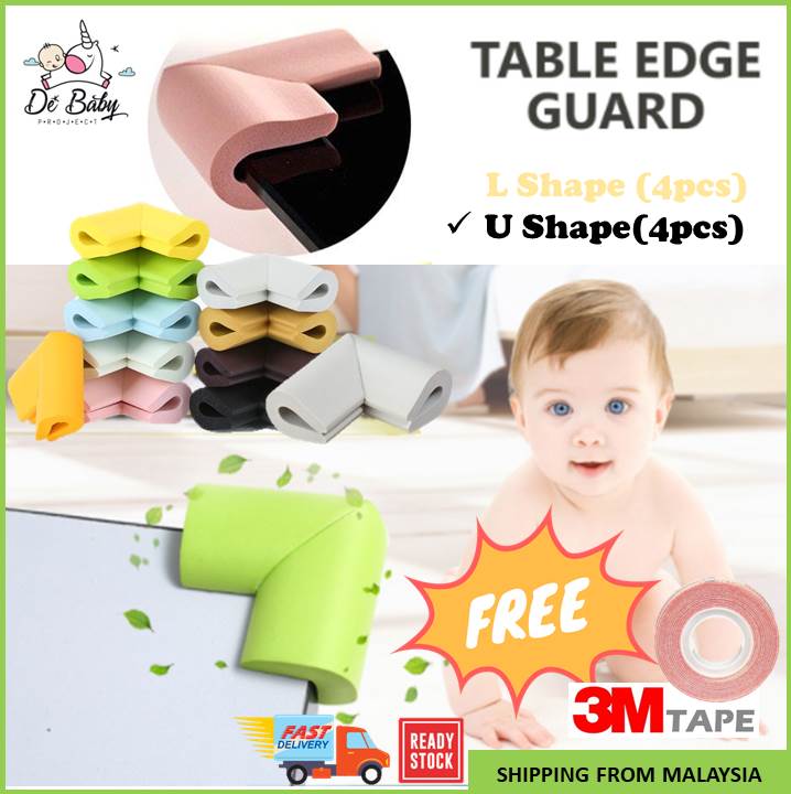 4pcs Kids Children U-Corner Safety Edge & Corner Guards/Baby Bumper/4 PCS Table Protector Corner Edge Protector -4PCS
