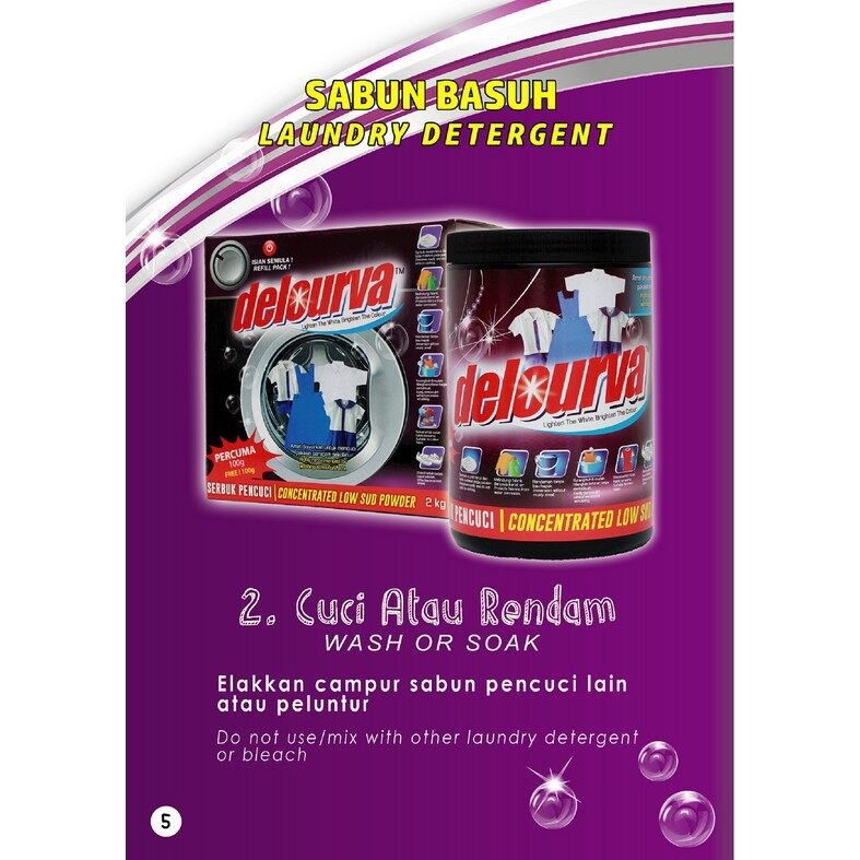 People's Choice [ Local Ready Stock ] Delourva Combo Set - Laundry detergent for school uniform