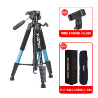 Zomei Q188 190cm Camera tripod Aluminum Alloy Tripod with 3-Way Pan Tilt Head up to 8kg Load Capacity for Video and Photo DSLR Cameras tripod stand metal tripod for phone portable tripod stand yunteng nikon tripod leg tripod 三脚架