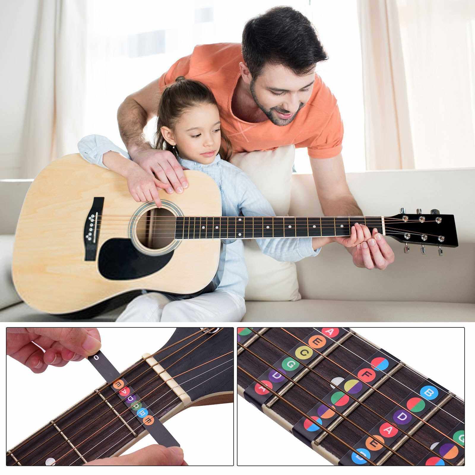 Guitar Fretboard Stickers Colorful Fingerboard Sticker Note Decals for