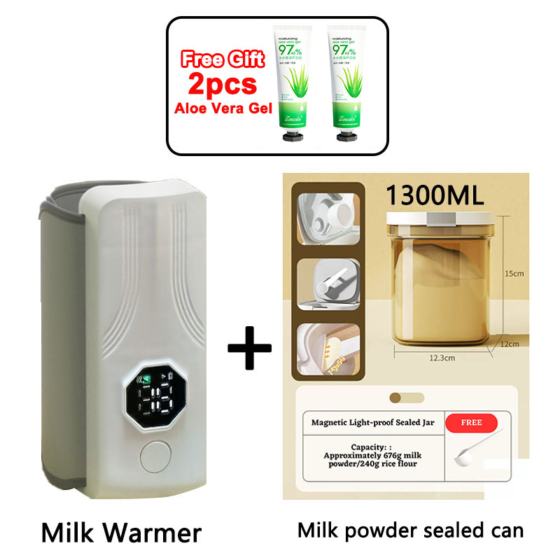 Rechargeable Bottle Warmer 6 Levels Adjustment Temperature Display Breast Milk Feeding Accessories Portable Baby Bottle Heater