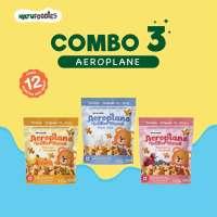 (Combo Pack Of 3) Natufoodies Aeroplane Toddler Biscuits in BAG 100g