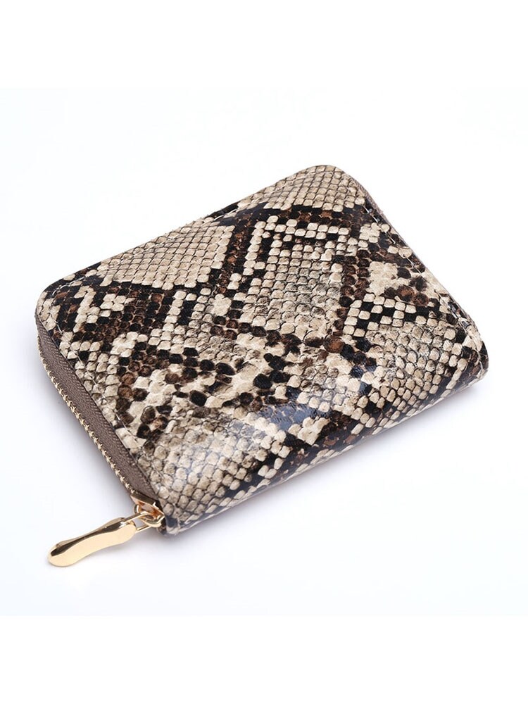 [zzwu] Ví thời trang nữ Puclutch Phụ Nữ Ví đựng tiền xu ngắn Serpentinebagcard Holderprintwm116