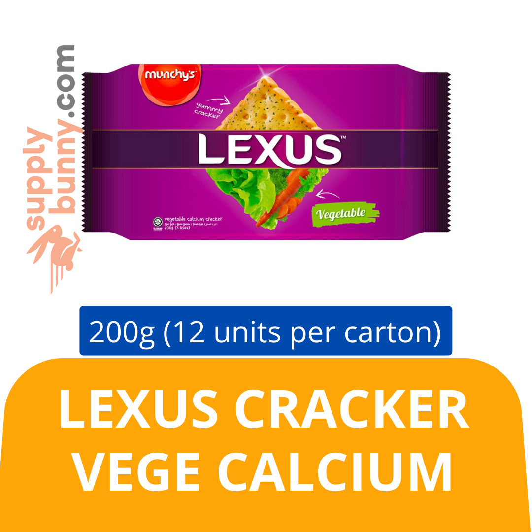 Lexus – Cracker Vege Calcium (200g X 12 packs) (sold per carton) 蔬菜夹心餅乾 PJ Grocer Biskut Lexus Sayur Kalsium