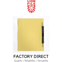 Lion File Premium (400gsm) Manila Files with Spring Mech with Plastic Compressor Bar Assorted Colours - 100pcs / carton