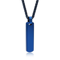 Vnox Initial Bar Necklace for Men Thick Geometric Vertical Bar Pendant with A-Z L ettersCasual Simple Collar Gift for Him