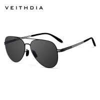 VEITHDIA Mens Aviator Stainless Steel High-Definition Nylon Polarized UV-Protective Sunglasses Fashion Sunglasses V8211