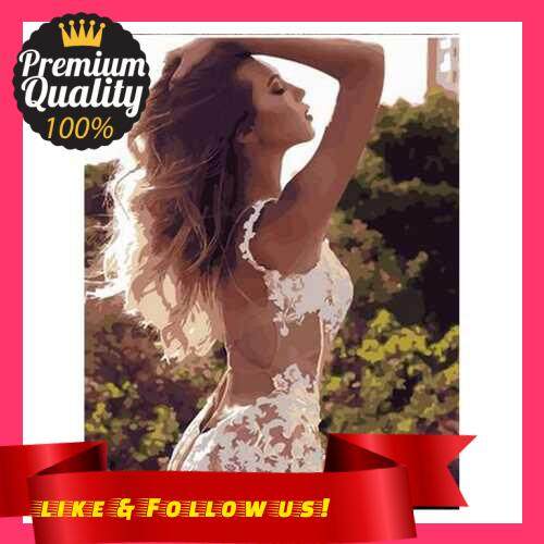 People\'s Choice 16 x 20 Inch DIY Oil Painting on Canvas Paint by Number Kit Women Girl Pattern for Adults Kids Beginner Craft Home Wall Decor Gift (2)