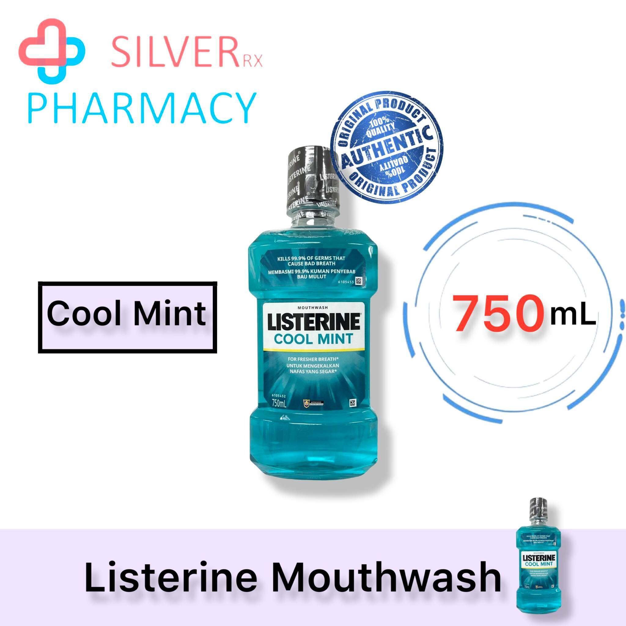 [Exp 09/2025] Listerine Mouthwash Cool Mint 750mL [Single/Twin]
