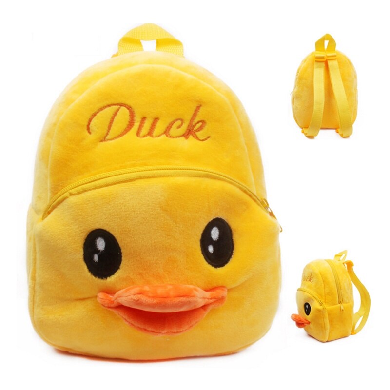 （Gesh department store）Backpacks for Children Yellow Duck Plush Backpacks Toys for Toddlers Children Preschool Boy Girl Bags Christmas Cute Gifts