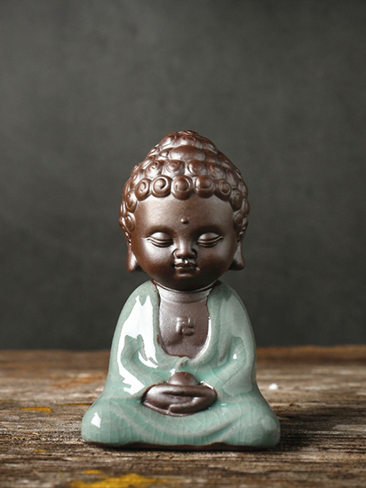 [QQ tiny spot]1V0H Wholesale Wudao Monk Ornaments Ceramic Zen Purplue Sand Tea Crafts Supportable Tea Table Tea Table Tea Set Shoe Organisers