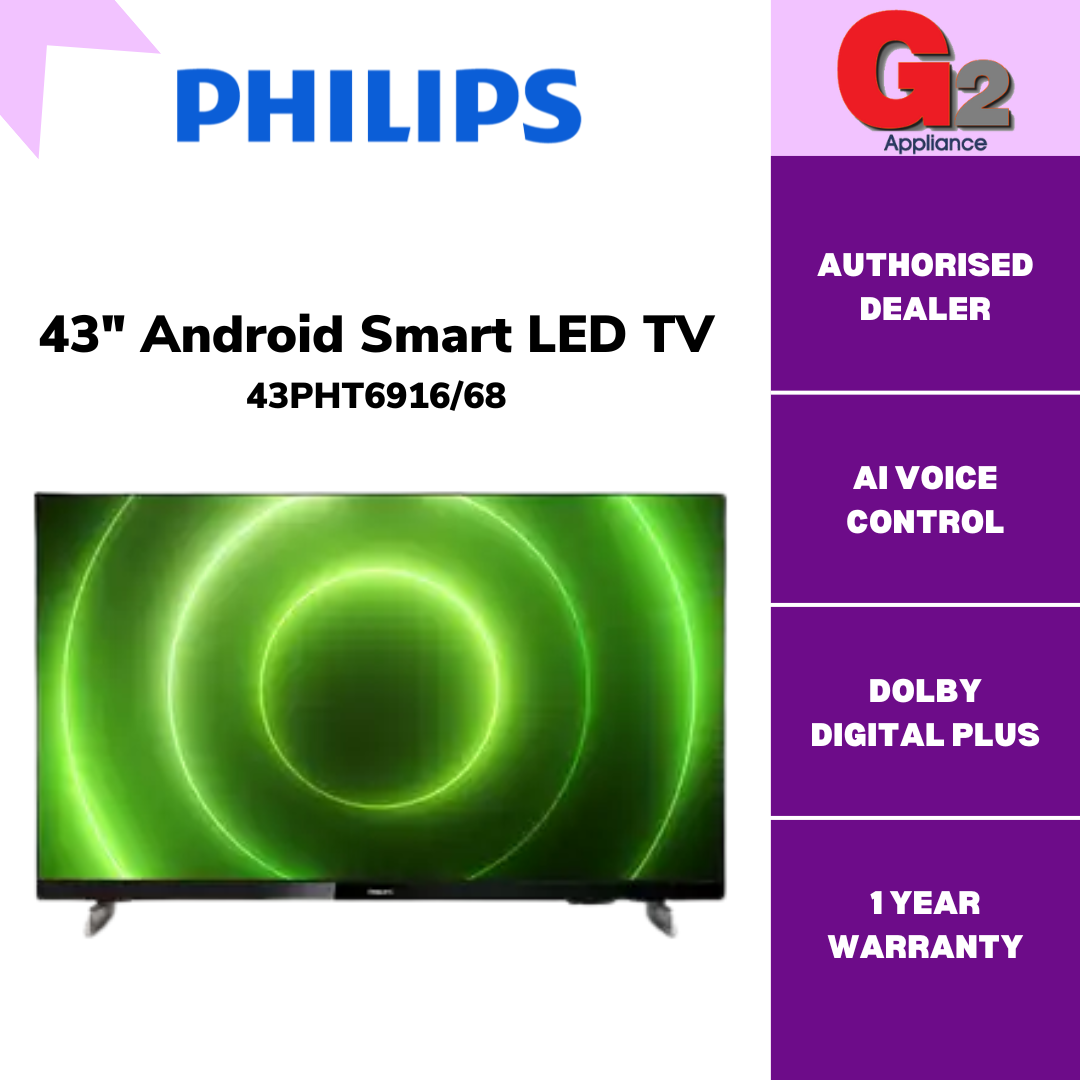 PHILIPS 43" ANDROID TV 43PFT6916/68 (READY STOCK)-PHILIPS WARRANTY MALAYSIA