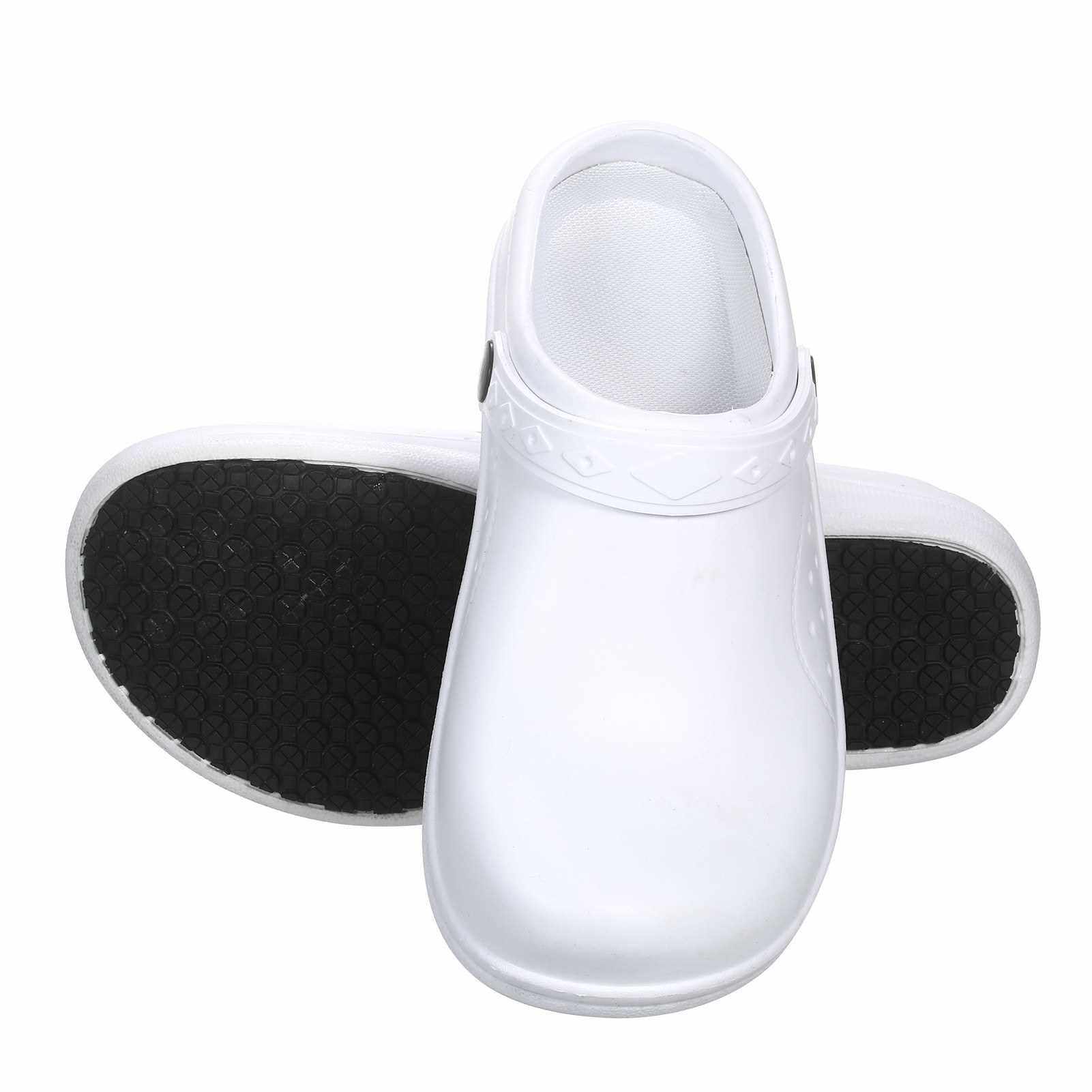 Unisex Garden Clogs Waterproof & Lightweight EVA Shoes Anti-slip Nursing Slippers Women or Men Sandals for Homelife Work (Black)