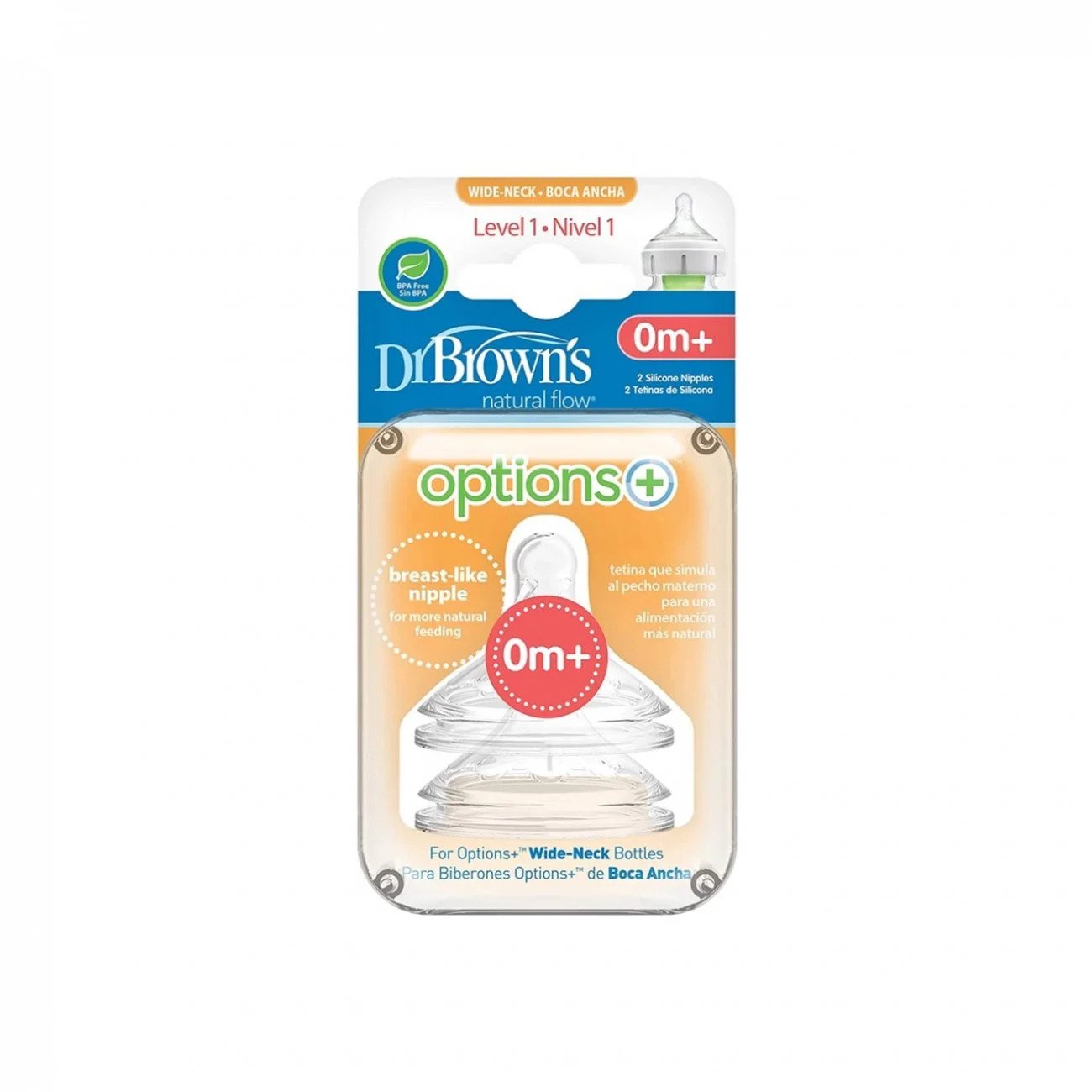 Dr. Browns Options+ Wide-Neck Bottle Nipple