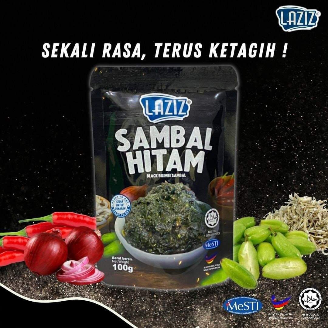 Laziz Sambal Hitam Belimbing Buluh Original Kuala Lipis Ori Pahang Pedas Autentik Kering Teega The Black 100g