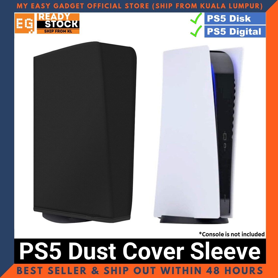 PS5 Dust Cover Sleeve Protective Guard Case for PlayStation 5 Digital