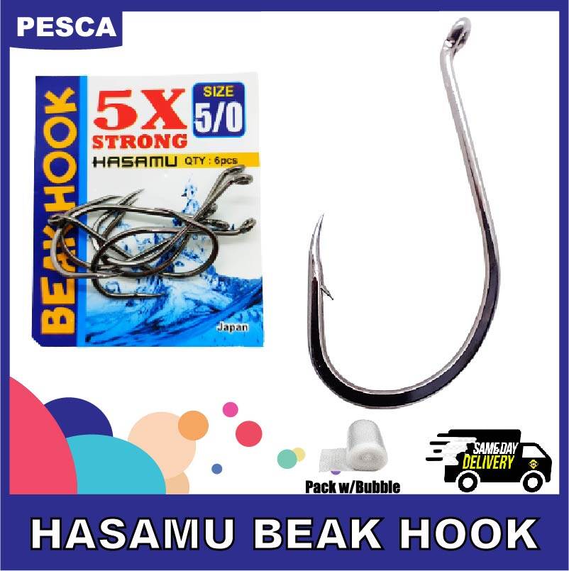 PESCA- HASAMU Beak Hook High Carbon Fishing Hook Hasamu Fishing Hook Mata Kail Hasamu Fishing Accessories FishingTool