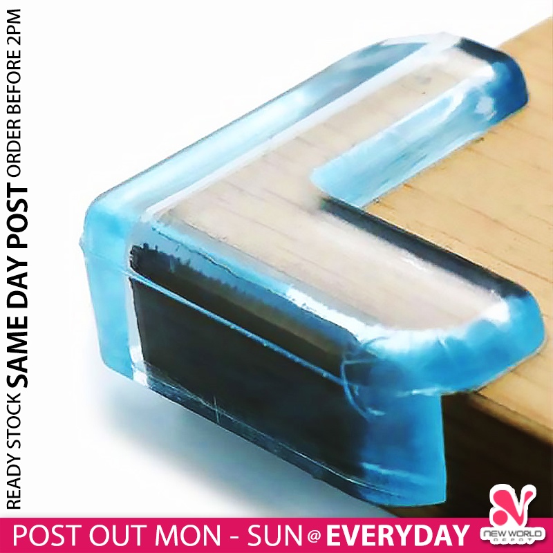 《 𝗦𝗔𝗙𝗘𝗧𝗬 𝗦𝗘𝗖𝗨𝗥𝗘 》Silicone Table Corner Protector Baby Kids Furniture Edge Guard Safety Bumper Pelindung Bucu Meja 桌角保护套