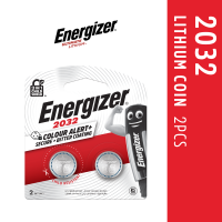 Energizer Lithium Coin Battery CR2032 | 2-Pcs Pack Red - Child-Resistant Color Alert and Bitter-Coated