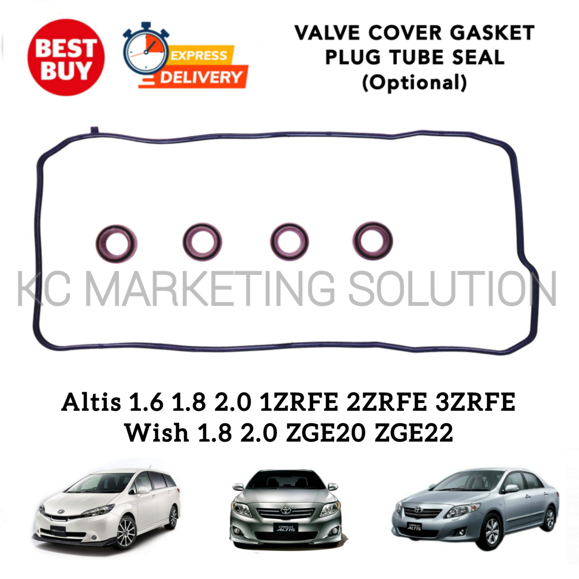 Valve Cover Gasket  Plug Seal Toyota Altis 1.6 1.8 2.0 ZRE141 142 172  173 Toyota Wish 1.8 2.0 ZGE20 22 Lazada